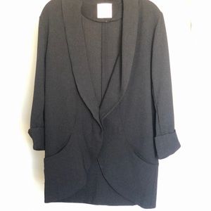 Casual Black Oversized Blazer Jacket